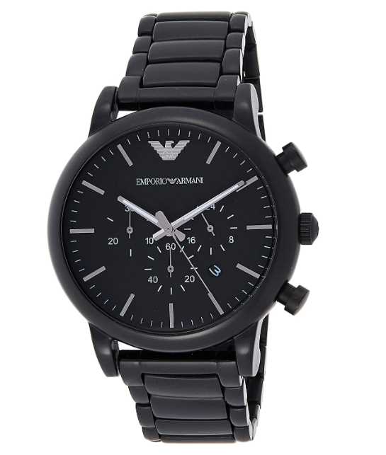 Emporio Armani Meccanico Skeleton Black Dial Black Steel Strap Watch For Men - AR60045 - Image 2